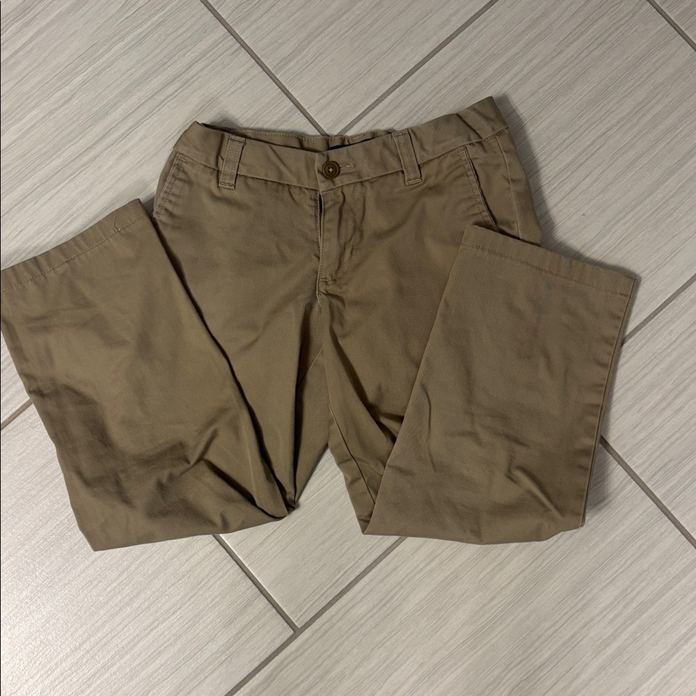 Girls uniform Lands' End Kids' Casual Tan Pants Size 8 - Picture 6 of 8